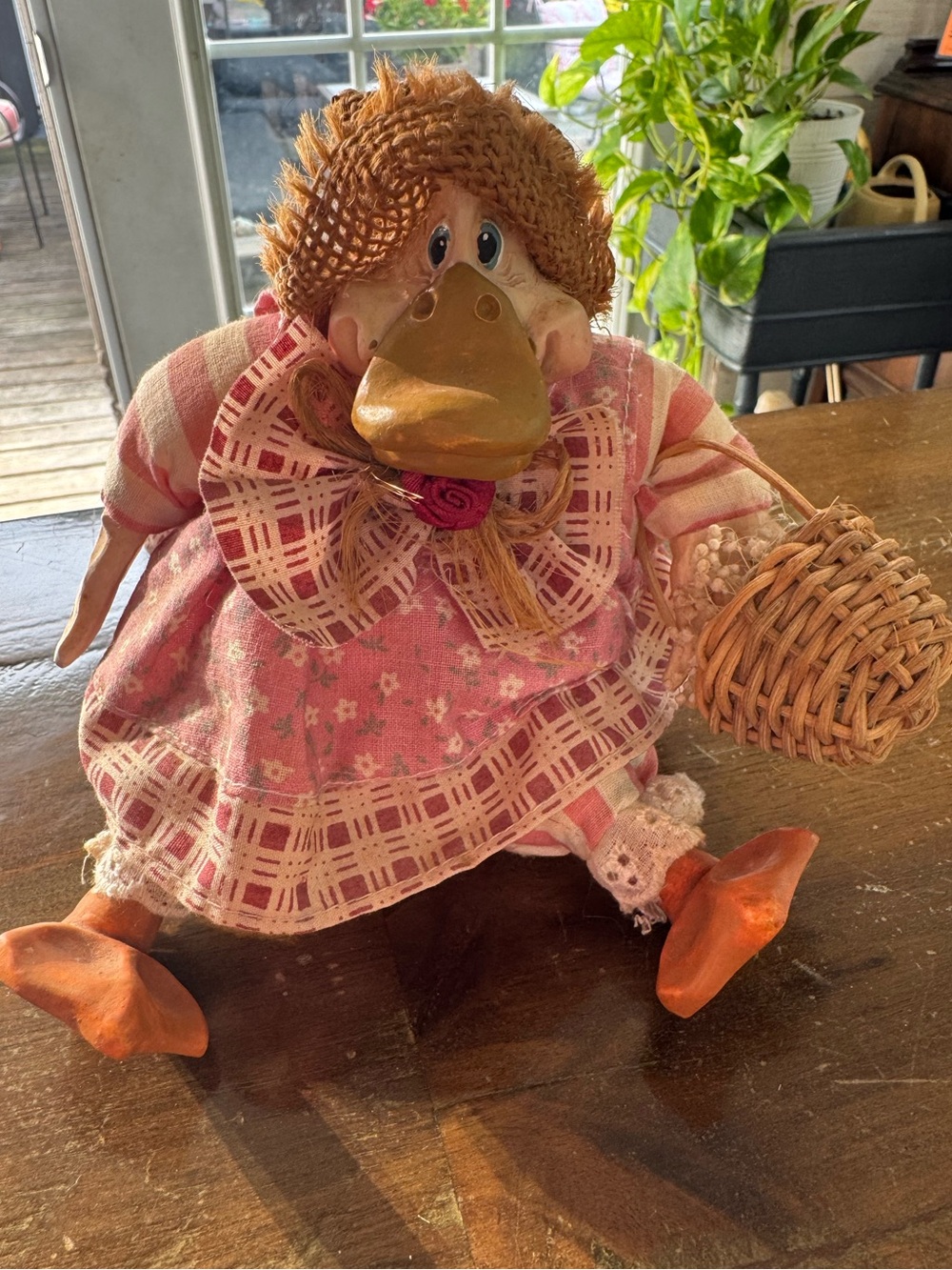 Russ Eliza Duck Kathleen Kelly Handmade Country Folks Shelf Sitter